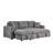 Sery Sleeper Sectional, Storage Chaise, 2 Accent Pillows, Gray Boucle