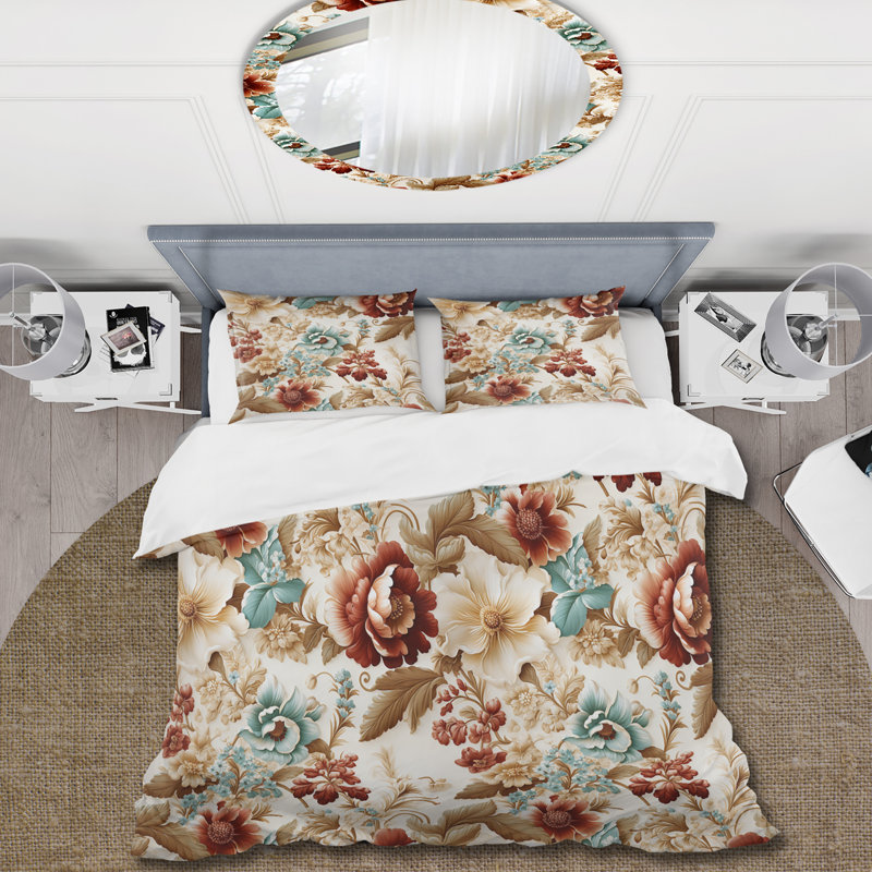 Ensemble de housse de couette Rustic Victorian Brocade Victorian, Housse de couette pour très grand lit et 2 très