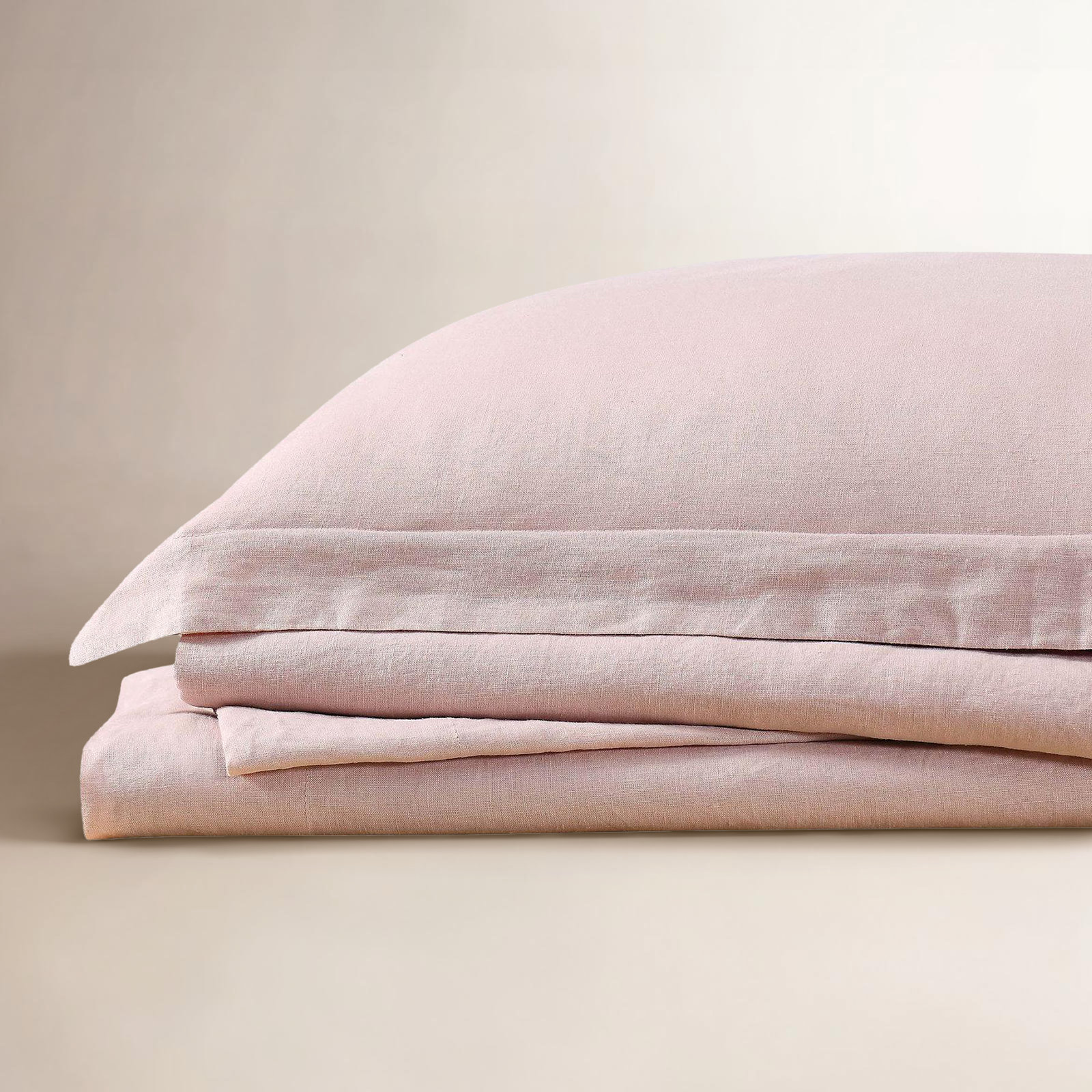 Nena 100% Linen Standard Sheet Set, Blush, King