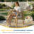 All Weather Acacia Wood Outdoor Dining Set with Water-Resistant Cushions-1400413593
