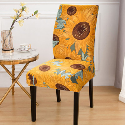 Dining chairs cover Four Season Universal All Inclusive Elastic Fabric Dining Chair Cover Dining Room And Study Dirty Proof Chair Cover