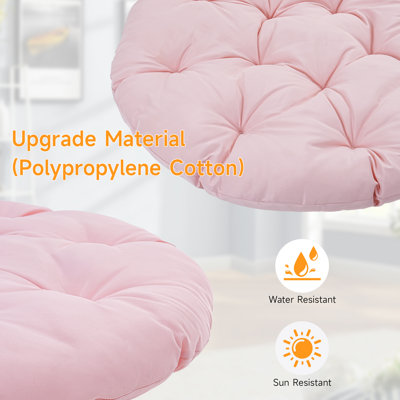 Ergonomic 360° Swivel Papasan Accent Chair With Soft Extra Thick Cushion,Comfy Living Room Chair