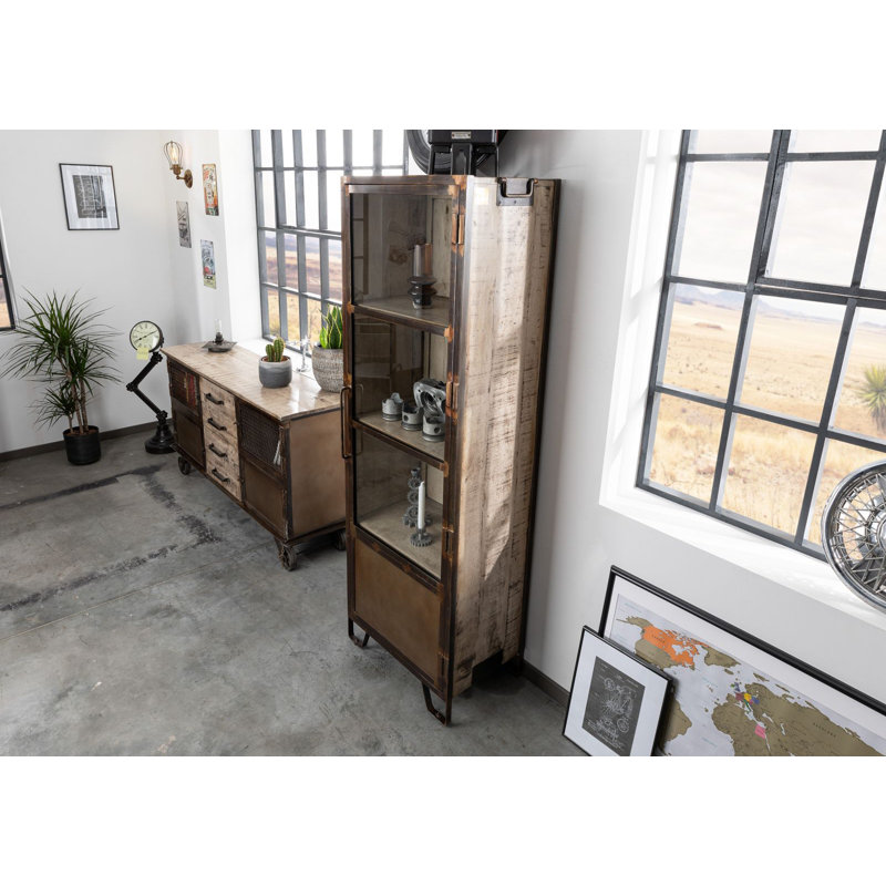 Heavy Industry Curio Cabinet, Brown