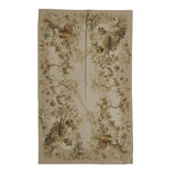 Hand-Knotted High-Quality Brown, Green, and Beige Area Rug