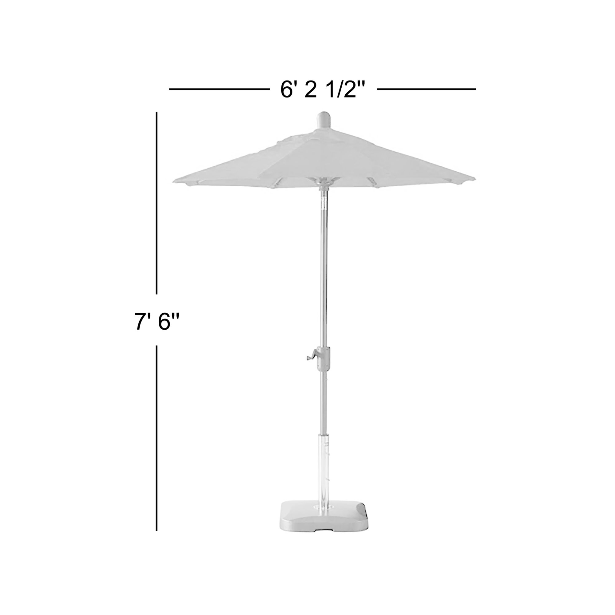 Natalie 74.5'' Outdoor Umbrella, Black Sapphire, Canvas Taupe