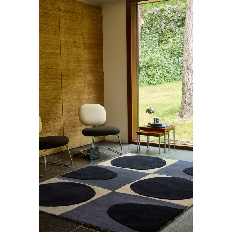 Hand Tufted Wool Geometric Area Rug, Rectangle 3'11" x 5'11"