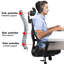 Chaise de bureau ergonomique réglable, chaise d'ordinateur avec hauteur de siège réglable et support lombaire.