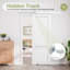 Porte coulissante de style grange à rail dissimulé, apprêtée blanche, à 2 panneaux, pour placard ou garde-manger, avec trousse de quincaillerie (aucun assemblage requis)-135102226-135102233-135102235