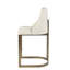 Tabouret de hauteur de comptoir moderne H 26 po - rembourré avec une base en métal, des accoudoirs incurvés et un dossier arrondi pour une structure sophistiquée. Revêtement en mousse à haute densité.