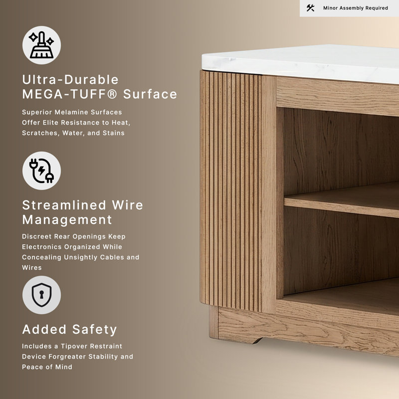 Meuble télé 80 po pour téléviseur de 91 po ou moins Clower
