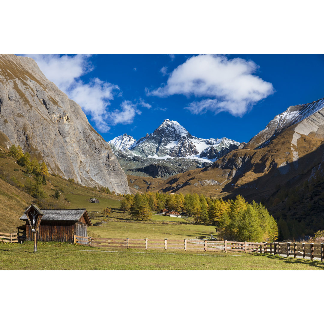 Großglockner im Herbst von Dietermeyrl - Leinwandbilder Kunstdrucke