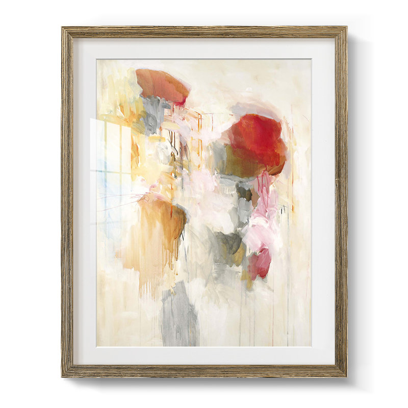 «Many Layers II», reproduction d'art encadrée, Oui, Blanc, Papier avec cadre noyer