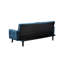 Canapé-lit de 72 po - Dossier convertible pliant en lit double avec porte-gobelet et table rabattable - Canapé en lin compact pour petits espaces - Assemblage facile, bleu-753345108