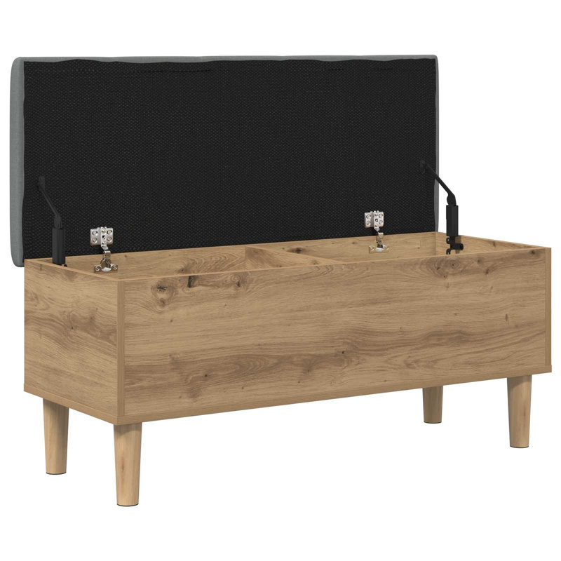 Upholstered Engineered Wood Bench, Artisan Oak