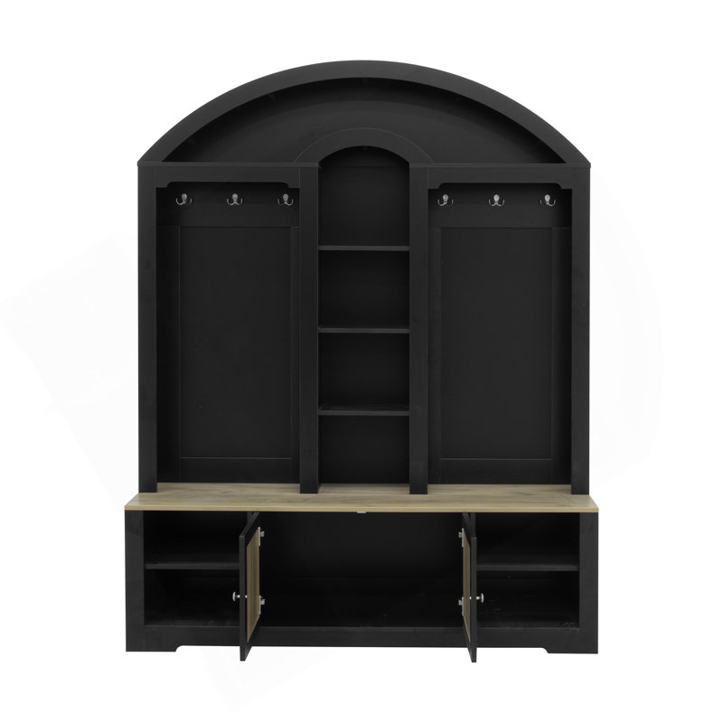 Multi-Functional Wardrobe/Entrance Wardrobe, Equipped With Shoe Racks, Clothes Hangers And Hooks. Wardrobe - A Wardrobe Is Made Of Sturdy Medium-Density Fiberboard With Modern Design And Practical Sto