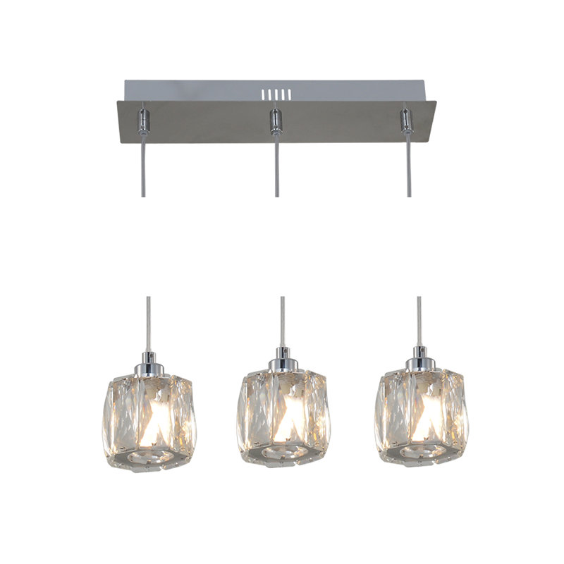 Isaacson 3 - Light Polished Chrome Kitchen Island Pendant