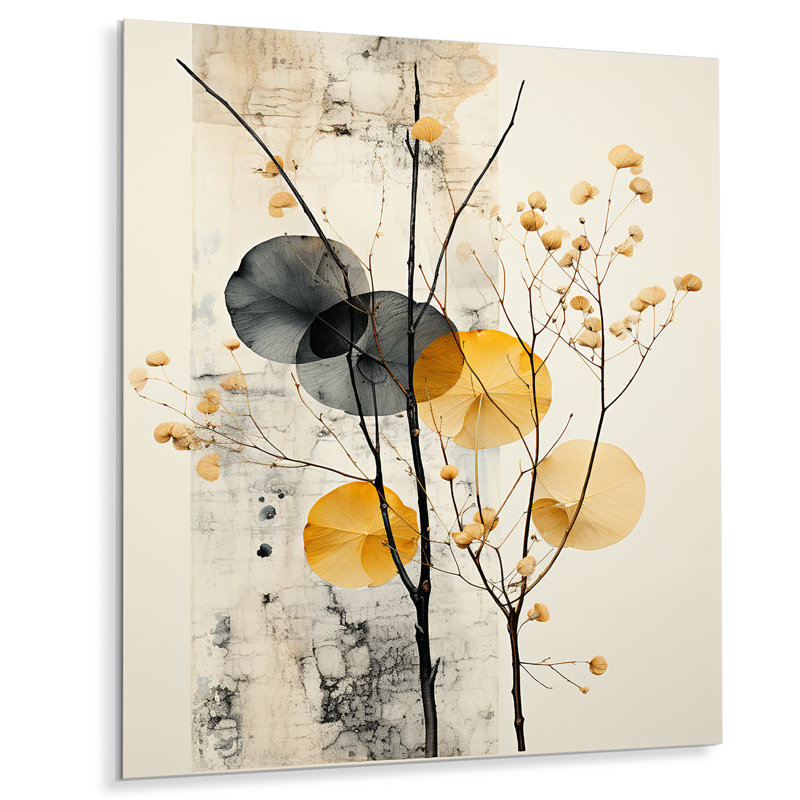 Asian Art Seashell Sumi - décoration murale asiatique en métal, H 32 po x l 24 po x P 1 po