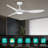 (set Of 2) 52" Blade Led Propeller Ceiling Fan With Remote Control-750496124