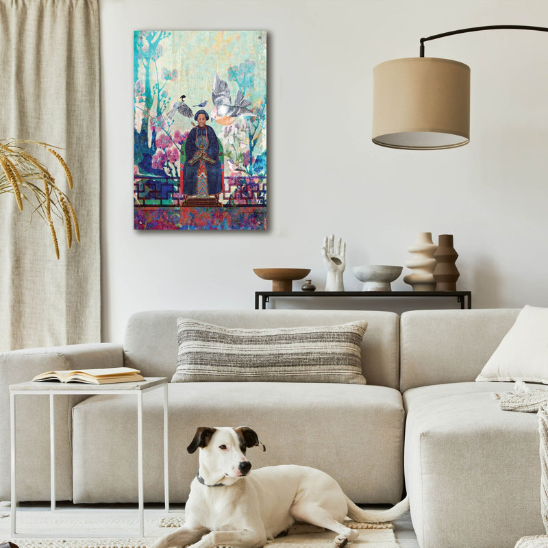 Art mural en verre acrylique «Birdla» par Elena Ray, H 36 po x l 24 po x P 0,2 po
