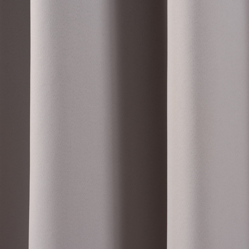 Rideau simple occultant et isolant avec œillets, L 52 po x L 228 po, Gris clair