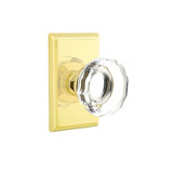 Double Dummy Lowell Crystal Knob with Rectangular Rose