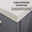 Meuble-lavabo de salle de bain 30 po  X 22 po Ensemble de comptoir et robinet en marbre de culture-779922176-779922182