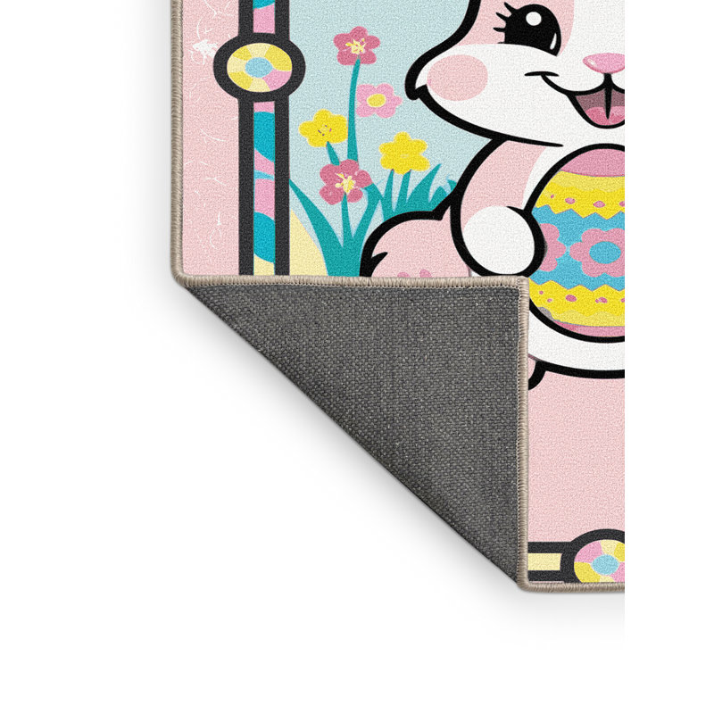 The Holiday Aisle® Easter Spring Holiday Rug, Rectangle 4' x 6'