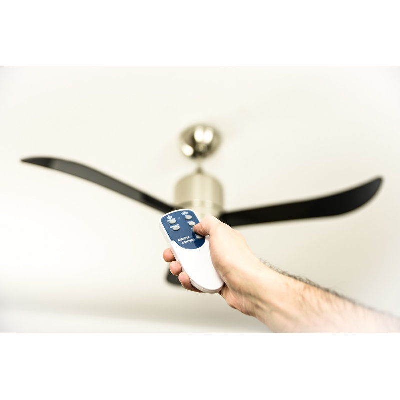 112cm Ceiling Fan with Light Kit, Black