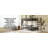 Black Full Size Bunk Bed With Twin Size, LED Light And Charging Socket