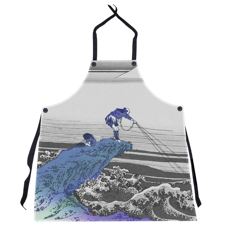 Bib Apron, Navy/Green/Blue