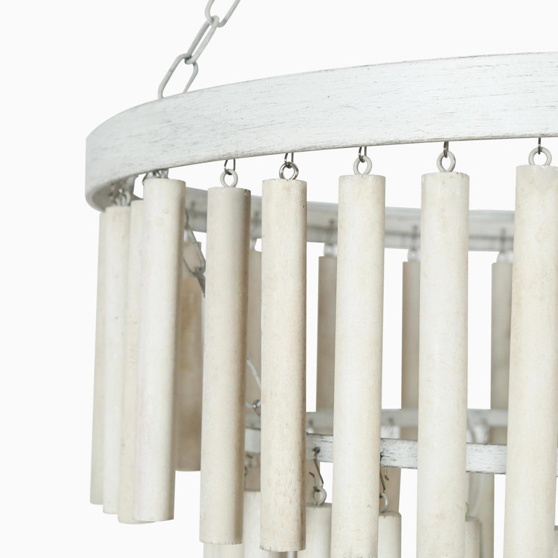 Lustre en bois 3 lumières French Country