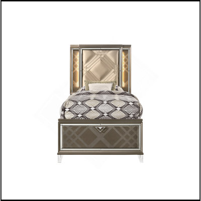 Luxurious Full Bed With Led And Storage For Ultimate Comfort And Style