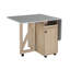 Table de salle à manger pliable sur roulettes avec abattant multifonctionnel-132458033