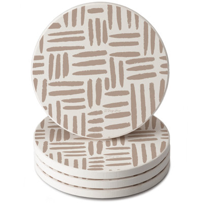 Thirstystone Mocha Madness 4-Pack Round Stone Coasters