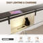 Lit Queen style ferme avec tête de lit de rangement, lit plateforme en bois avec station de recharge et lumière DEL, espace de rangement dissimulé, sommier non requis-1648668008-1648668015