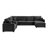 134" 5-Seat Modular U-Shaped Sectional Sofa With Deep Seats, Built-In Cup Holders, Storage Drawer & Pillows-1244526231