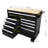 -drawer Steel Multifunctional Tool Cart With Wooden Top For Workshop And Garage