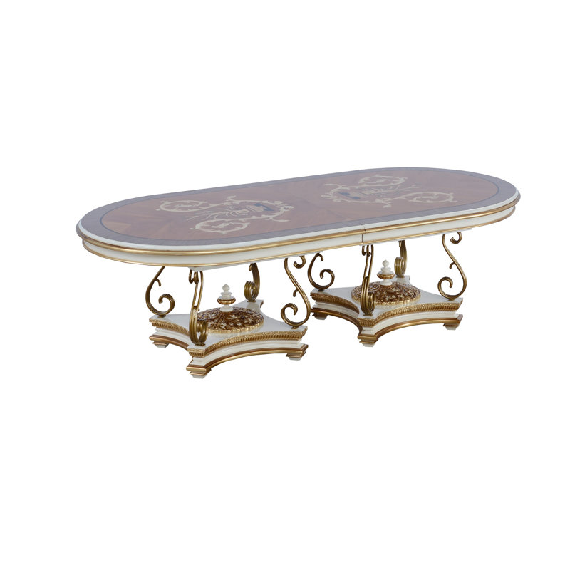 Valentina Oval Mahogany Wood Dining Table