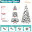 Arbre de Noël 7 pi avec 450 lumières DEL blanc chaud-593858427-593858428
