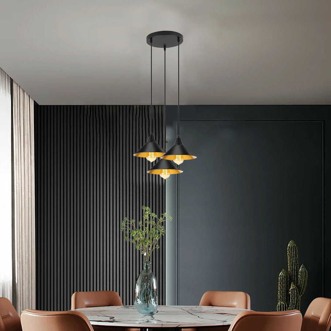 Rosenthal 3-Light Cluster Cone Pendant