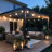 Weatherproof Orb 30 ft. Plug-In Outdoor Patio LED String Lights with 10 Warm White Frosted Globe Bulbs, Dimmable, Commercial-Grade-129222560