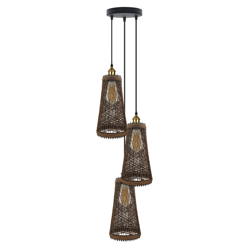Ebbo 3 - Light Brown Cluster Pendant