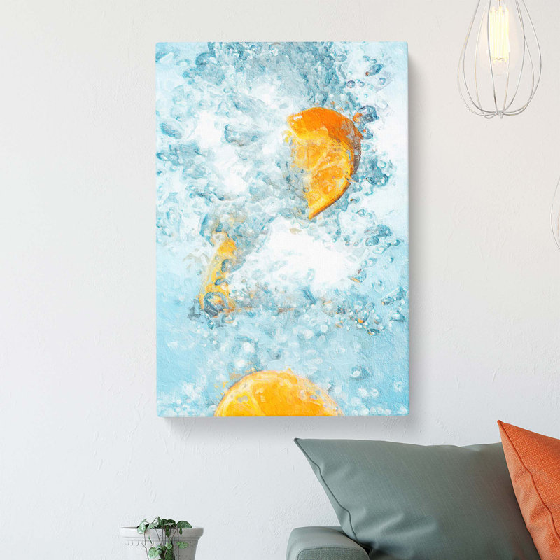 Orange In The Water - Wrapped Canvas Painting, 50.8 cm H x 35.6 cm W