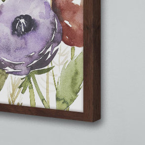 «Jeweltoned Blossoms I», reproduction encadrée, H 36 po x l 24 po x P 1,5 po
