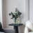 S/2 Decorative Green Glass Vases with Face Motifs