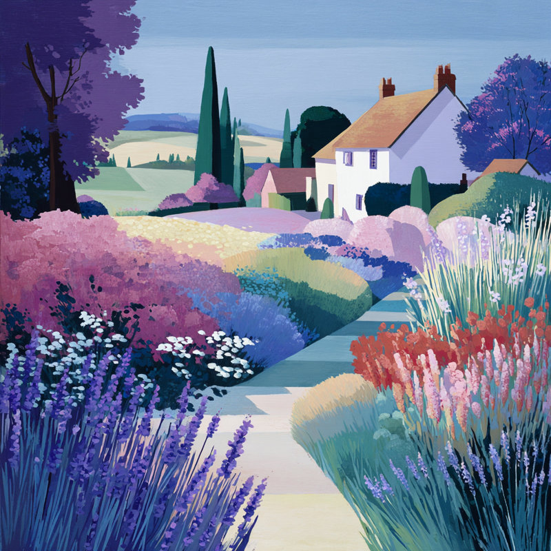 «Blossom Light Path», art mural sur toile tendue, l 40 po x H 40 po x P 1,5 po