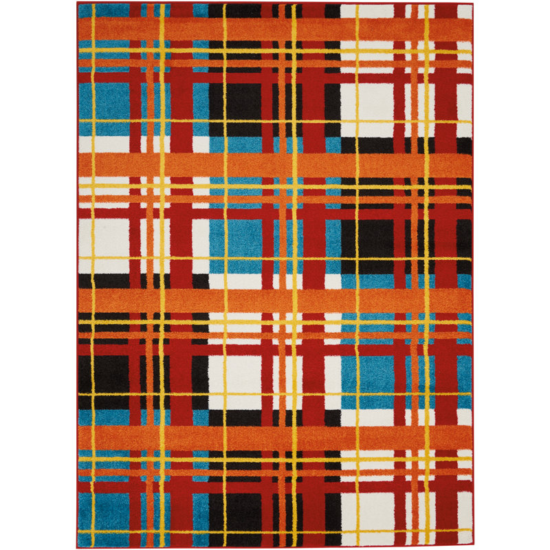 Bechtel Plaid Area Rug, Rectangle 160 x 221cm