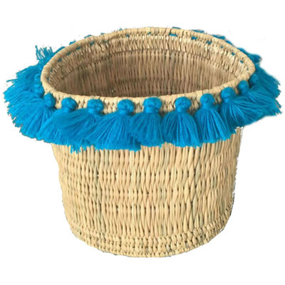 Grand panier avec pompons Séverine