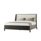 Repose Leather Wingback Bed