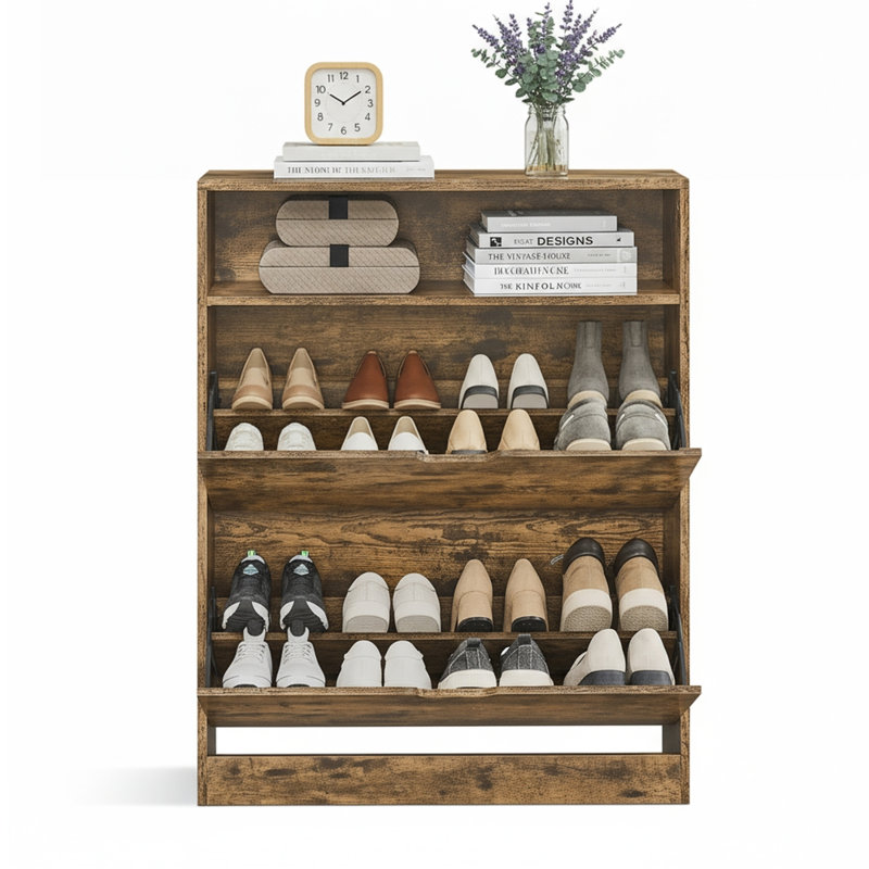16 Pair Shoe Storage Cabinet